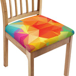 Abstract Polygonal Geometric Print Chair Cushion Cover