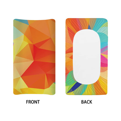 Abstract Polygonal Geometric Print Changing Pad Cover