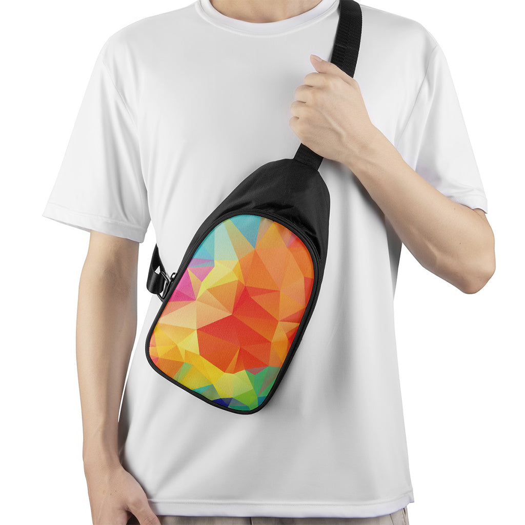 Abstract Polygonal Geometric Print Chest Bag