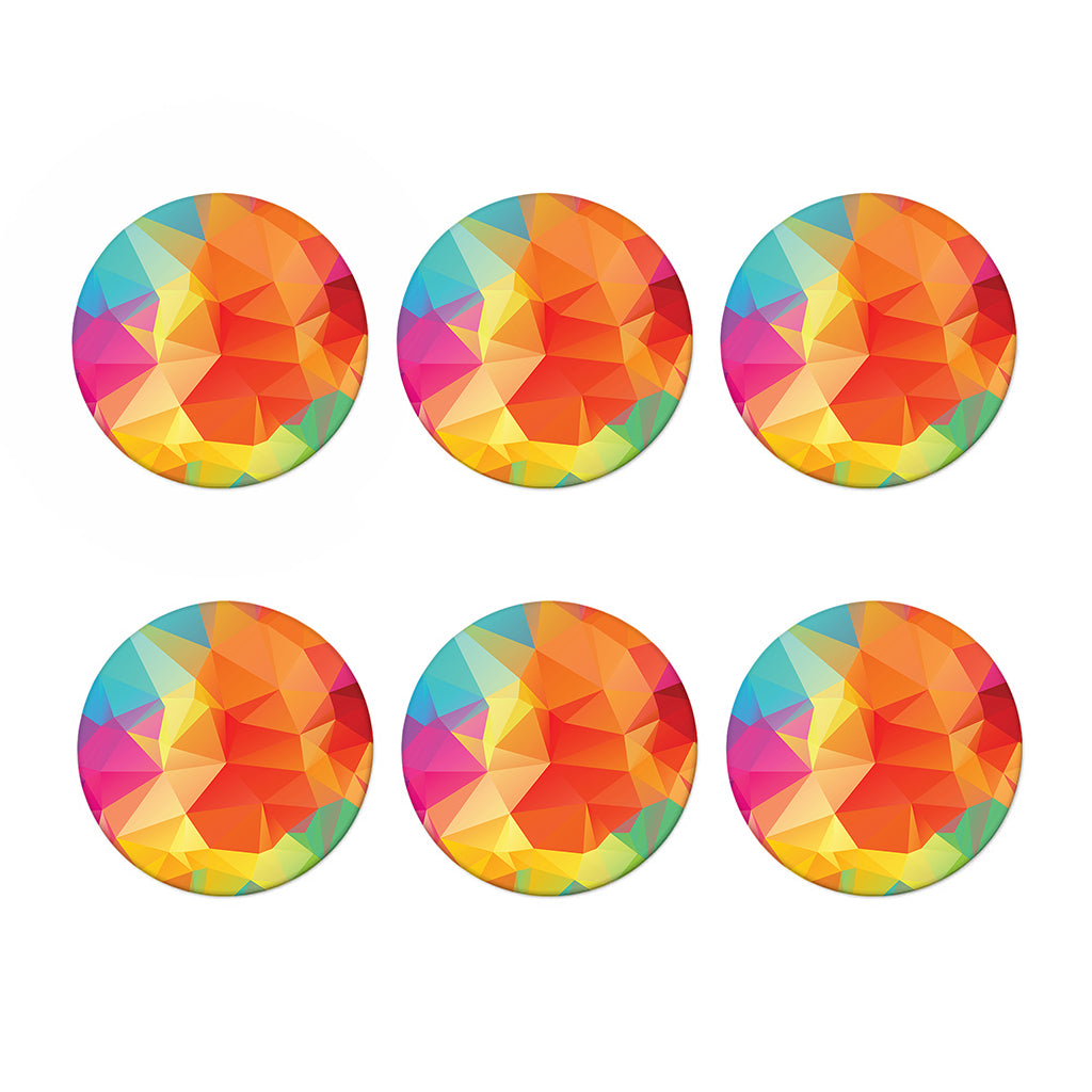 Abstract Polygonal Geometric Print Coaster Set