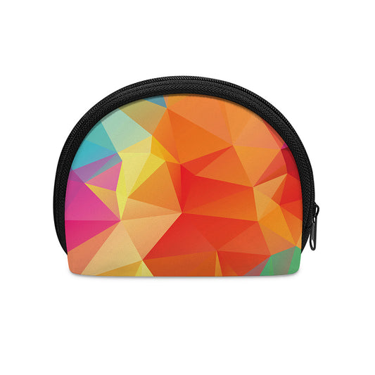 Abstract Polygonal Geometric Print Coin Purse