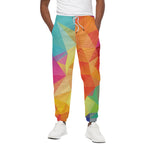Abstract Polygonal Geometric Print Cotton Pants