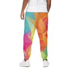 Abstract Polygonal Geometric Print Cotton Pants