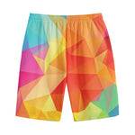 Abstract Polygonal Geometric Print Cotton Shorts
