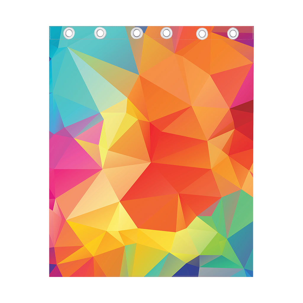 Abstract Polygonal Geometric Print Curtain