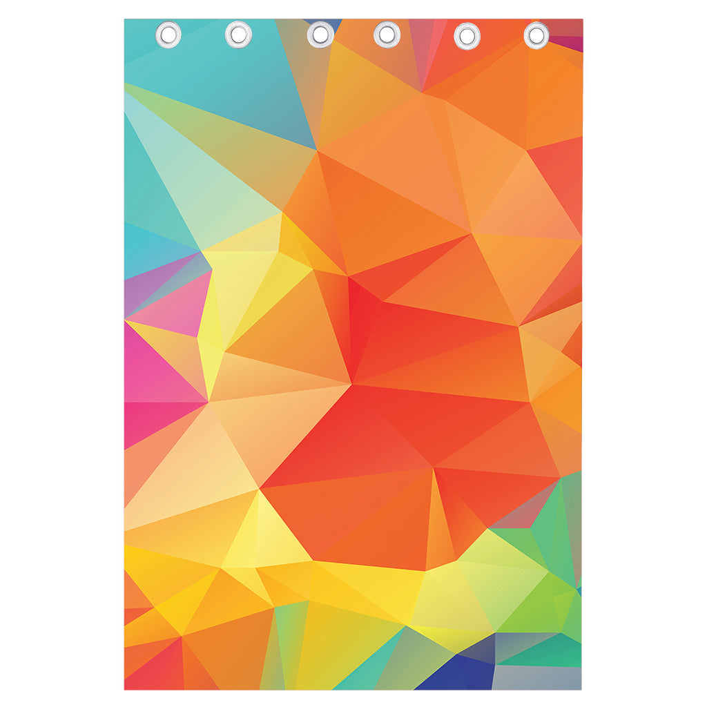 Abstract Polygonal Geometric Print Curtain