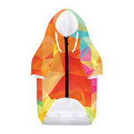 Abstract Polygonal Geometric Print Dog Zip Up Hoodie