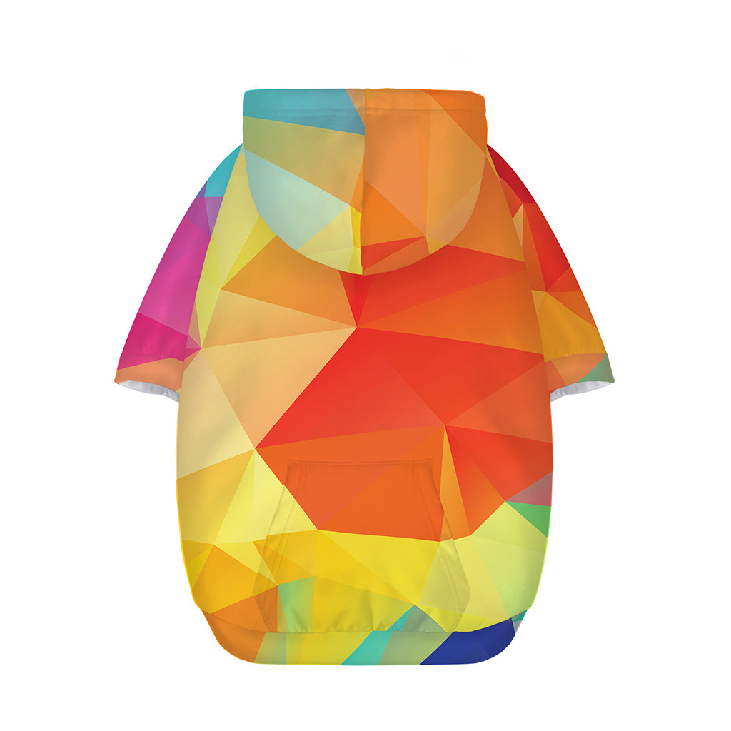 Abstract Polygonal Geometric Print Dog Zip Up Hoodie