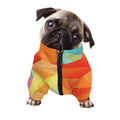Abstract Polygonal Geometric Print Dog Zip Up Jacket