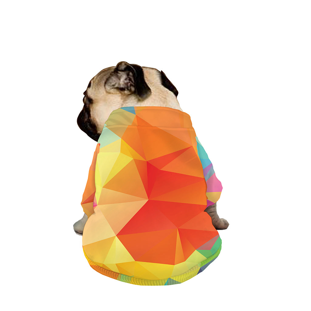 Abstract Polygonal Geometric Print Dog Zip Up Jacket