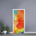 Abstract Polygonal Geometric Print Door Sticker