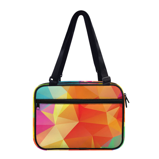 Abstract Polygonal Geometric Print Double Strap Bible Bag
