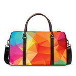 Abstract Polygonal Geometric Print Duffle Bag