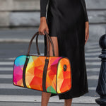 Abstract Polygonal Geometric Print Duffle Bag