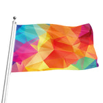 Abstract Polygonal Geometric Print Flag