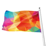 Abstract Polygonal Geometric Print Flag