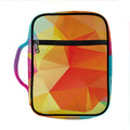 Abstract Polygonal Geometric Print Front Pocket Bible Bag