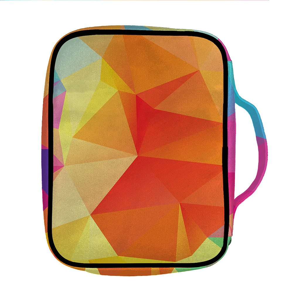 Abstract Polygonal Geometric Print Front Pocket Bible Bag