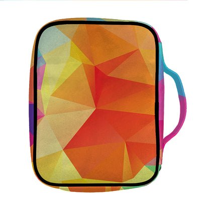 Abstract Polygonal Geometric Print Front Pocket Bible Bag