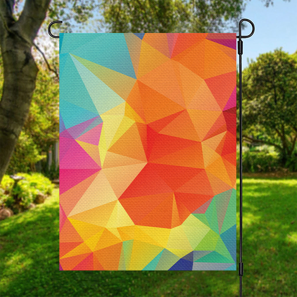 Abstract Polygonal Geometric Print Garden Flag