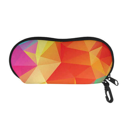 Abstract Polygonal Geometric Print Glasses Case