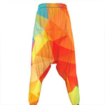 Abstract Polygonal Geometric Print Hammer Pants