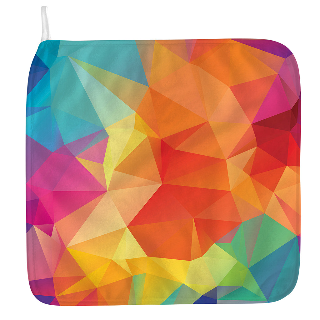 Abstract Polygonal Geometric Print Hand Towel