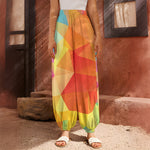 Abstract Polygonal Geometric Print Harem Pants