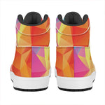 Abstract Polygonal Geometric Print High Top Leather Sneakers
