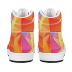 Abstract Polygonal Geometric Print High Top Leather Sneakers