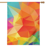 Abstract Polygonal Geometric Print House Flag