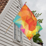 Abstract Polygonal Geometric Print House Flag
