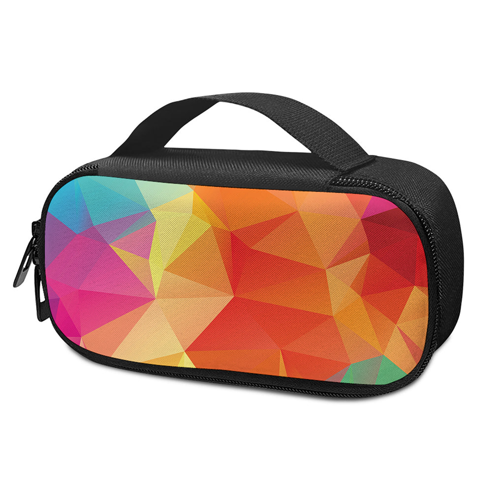 Abstract Polygonal Geometric Print Insulin Cooler Travel Case