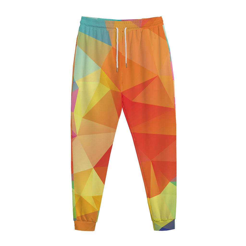 Abstract Polygonal Geometric Print Jogger Pants