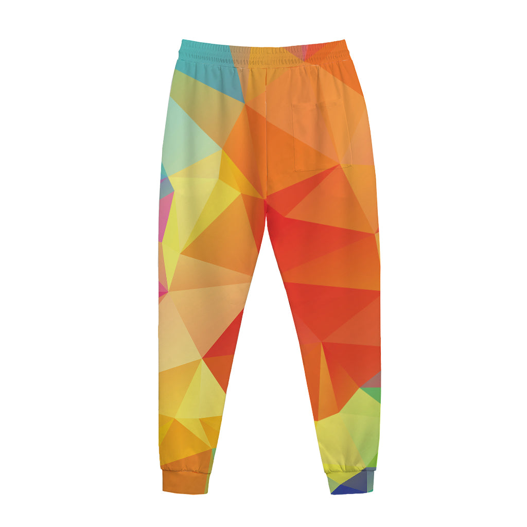 Abstract Polygonal Geometric Print Jogger Pants