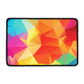 Abstract Polygonal Geometric Print Kitchen Mat