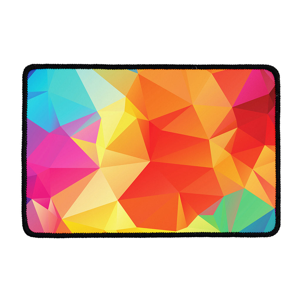 Abstract Polygonal Geometric Print Kitchen Mat