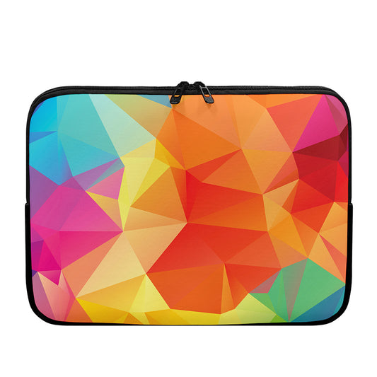 Abstract Polygonal Geometric Print Laptop Sleeve