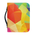 Abstract Polygonal Geometric Print Leather Bible Cover