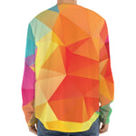 Abstract Polygonal Geometric Print Long Sleeve Baseball Jersey