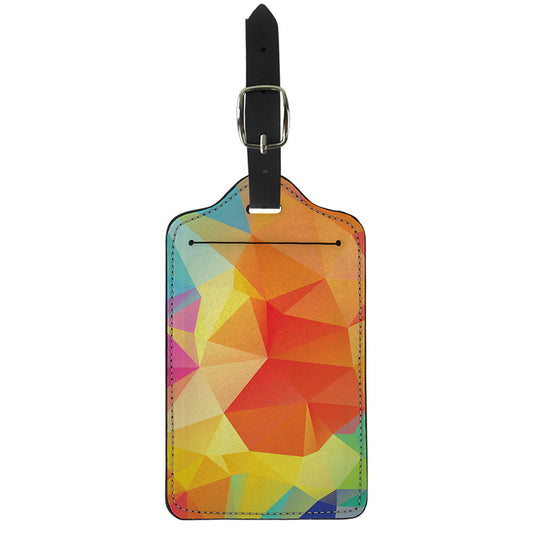 Abstract Polygonal Geometric Print Luggage Tag
