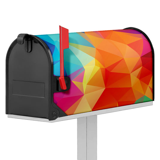 Abstract Polygonal Geometric Print Mailbox Cover
