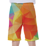 Abstract Polygonal Geometric Print Men's Beach Shorts