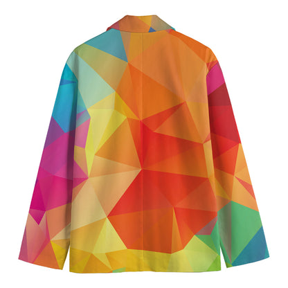 Abstract Polygonal Geometric Print Men's Blazer