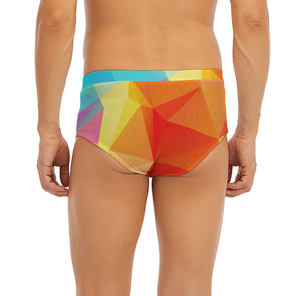 Abstract Polygonal Geometric Print Men's Briefs