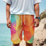 Abstract Polygonal Geometric Print Men's Cargo Shorts