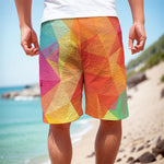 Abstract Polygonal Geometric Print Men's Cargo Shorts