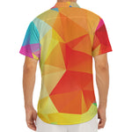 Abstract Polygonal Geometric Print Men's Deep V-Neck Shirt