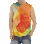 Abstract Polygonal Geometric Print Men's Fitness Tank Top