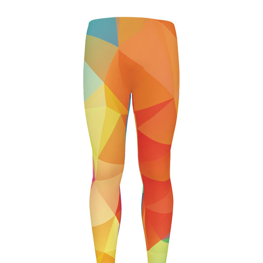 Abstract Polygonal Geometric Print Men's leggings